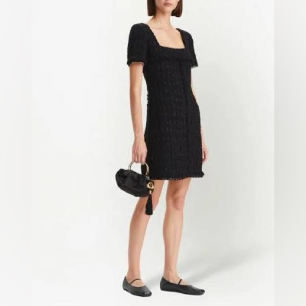 Tory Burch Tinsel Black Tweed Mini Dress